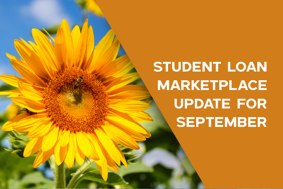 Student Loan News for Sept 2024 banner featuring an image of a blooming sunflower.