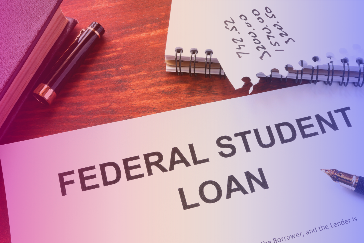 Federal student loan blog image header.